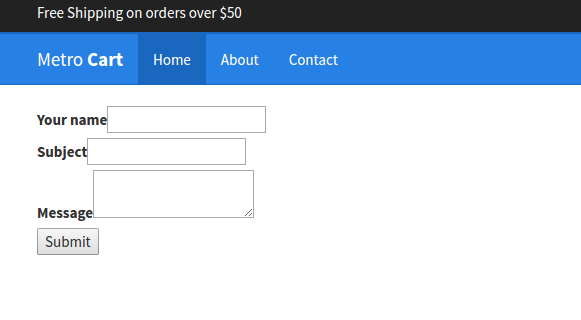 form rendered with submit button, but poor layout